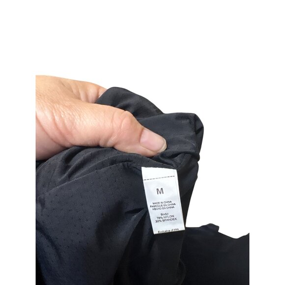 Black Long Sleeve Square Neck Jumpsuit By Qinsen  Medium Size NWT Stretchy Nylon - Picture 5 of 5